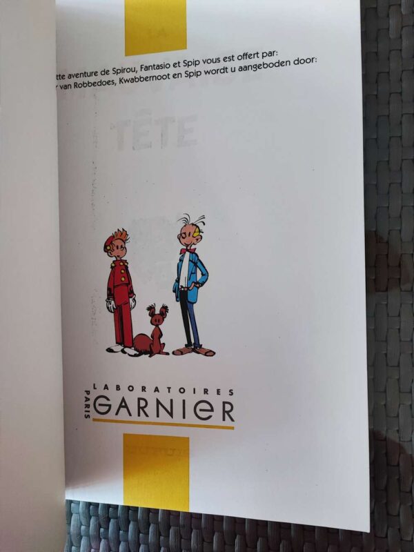Spirou et Fantasio - La mauvaise tête - Publicité GARNIER