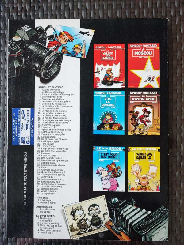 Spirou et Fantasio - La mauvaise tête - Publicité GARNIER